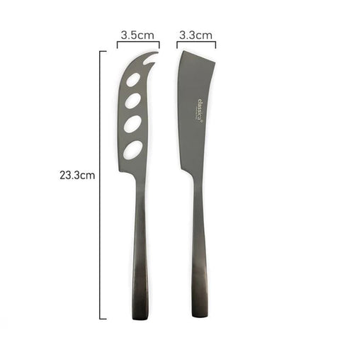 St Clare Nordic 2 Piece Cheese Set Black Matte Finish - Stainless Steel