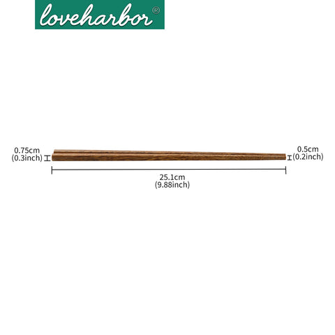 Loveharbor Lacquerless Wood Chopsticks