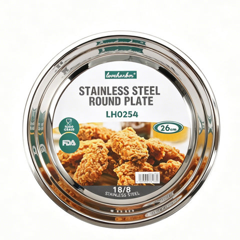 Loveharbor Stainless Steel Round Plate