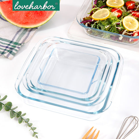Loveharbor Square Glass Baking Dish