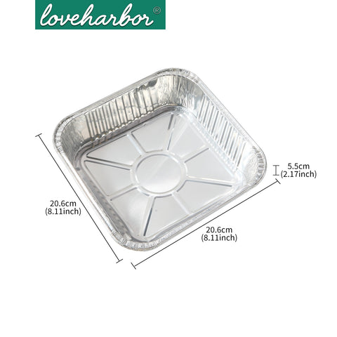 Loveharbor Square Aluminum Foil Baking Pan Set