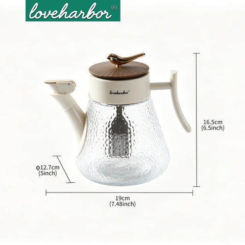 Loveharbor Multi-Function Glass Oil Pot