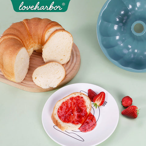 Loveharbor Green Earth Non-Stick Fluted Cake Pan