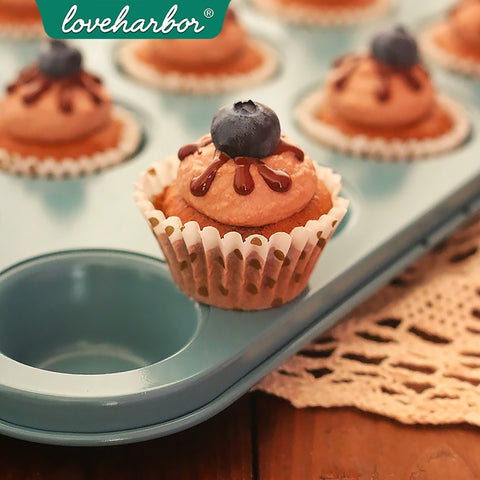 Loveharbor Green Earth Non-Stick Mini Muffin Pan