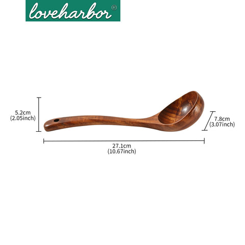 Loveharbor Wooden Soup Ladle