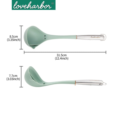 Loveharbor Premium Silicone Soup Ladle