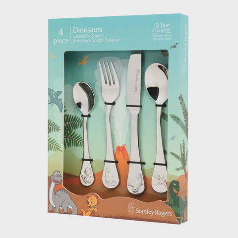 Childrens Cutlery Dinosaurs 4 Piece Set