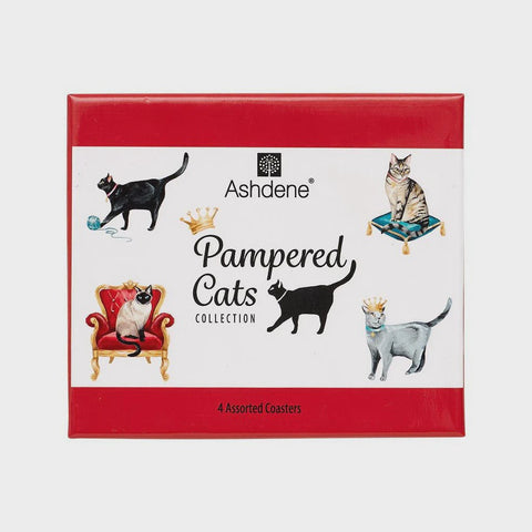 Pampered Cats 4 Pack Coaster