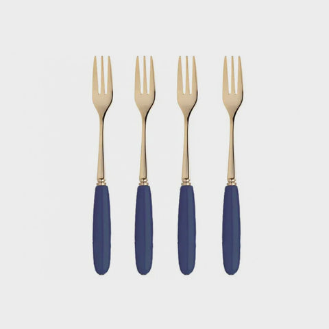 Parisienne Navy Cake Fork Set Of 4
