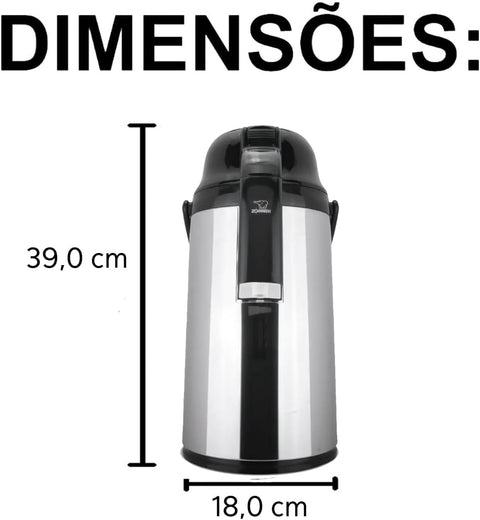 Vacuum Glass Liner Air Pot 3 L, XA -  Stainless