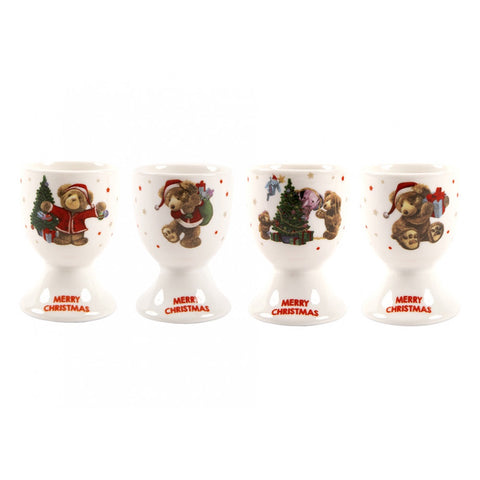 Honey Pot Bear Xmas Set of 4 Egg Cup
