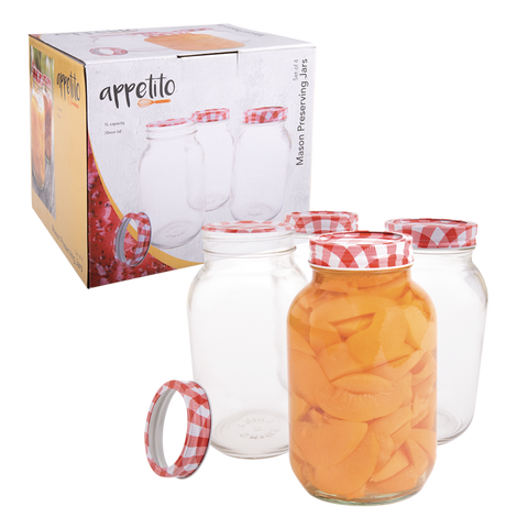 Mason Preserving Jars 1L Set of 4