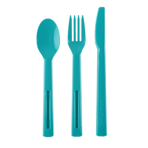 Snap Lock 3 Piece Utensil Set to Go - Assorted