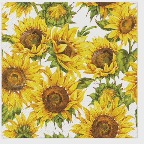 Lunch Napkin, 33 x 33 cm - Dancing Sunflowers