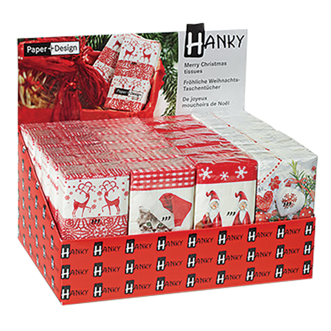 Hanky Display Units Xmas - Red Theme