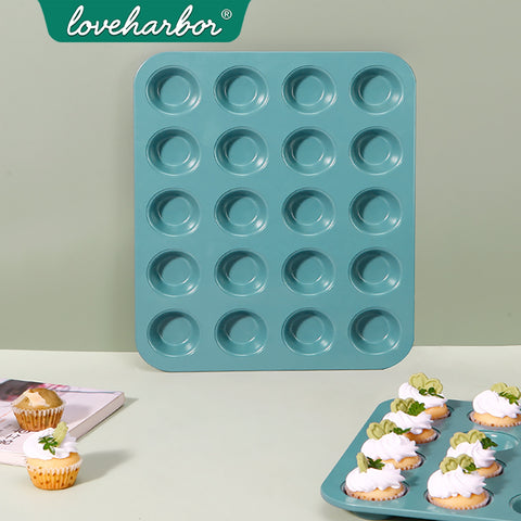 Loveharbor Green Earth Non-Stick Mini Muffin Pan