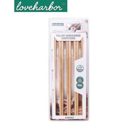 Loveharbor Yellow Sandalwood Chopsticks