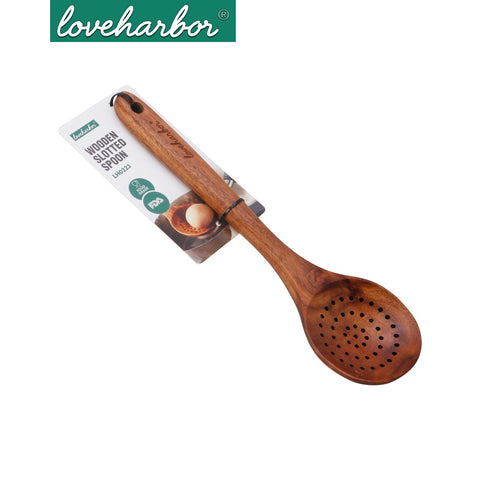 Loveharbor Wooden Slotted Spoon