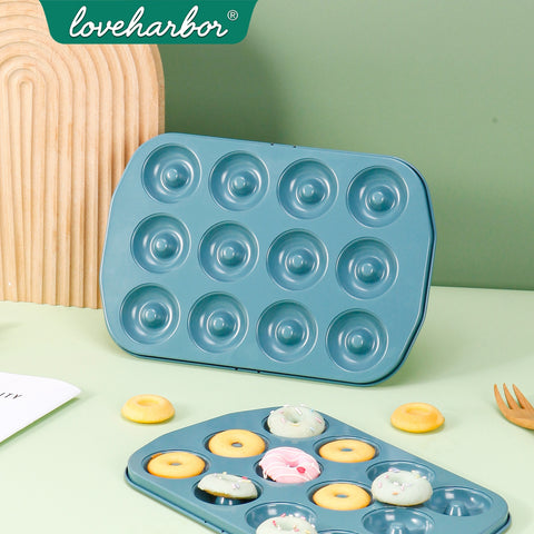 Loveharbor Green Earth Non-Stick Mini Donut Pan