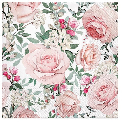 Pack of 20 Napkins 33 x 33cm - Gorgeous Roses