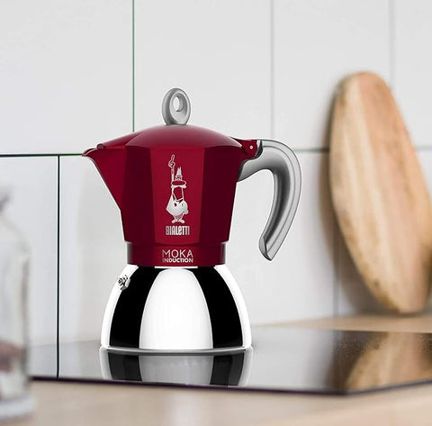 Moka Induction Red 4 Cup