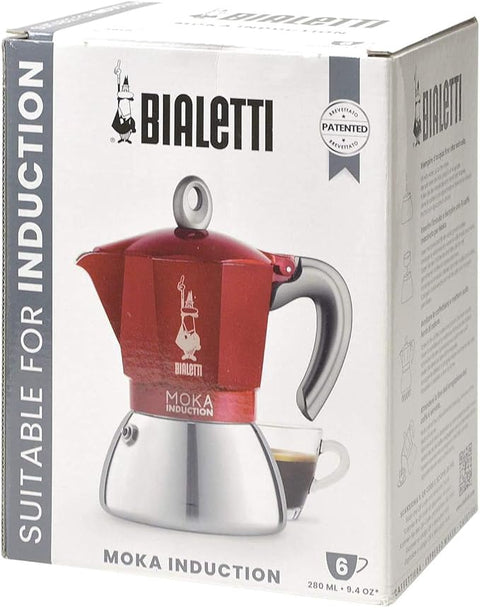 Moka Induction Red 4 Cup