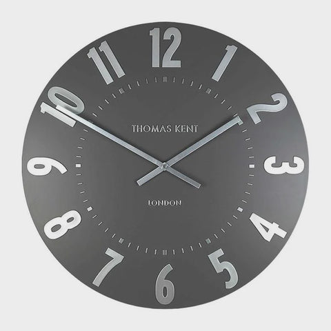 Mulberry Wall Clock Foiled Arabic Numerals, Open Face -30cm