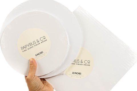 Matte White 12" Round Masonite Cake Board