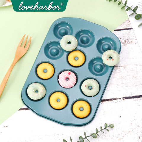 Loveharbor Green Earth Non-Stick Mini Donut Pan
