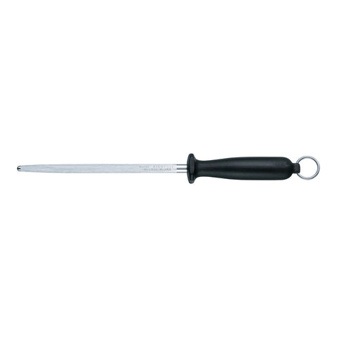 Victorinox Domestic Sharpening Steel, 20cm, Round, Middle Fine Cut,Black