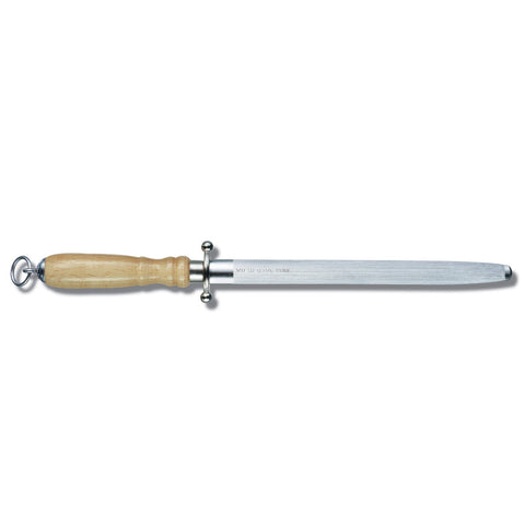 Domestic Sharpening Steel,20cm,Oval,Middle Fine Cut,Beechwood