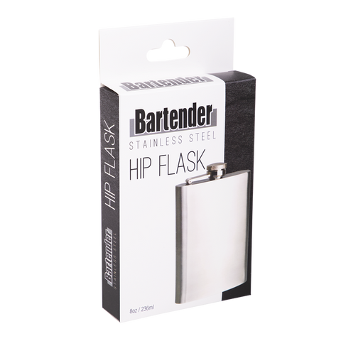 Stainless Steel Hip Flask 8oz/236ml - Satin