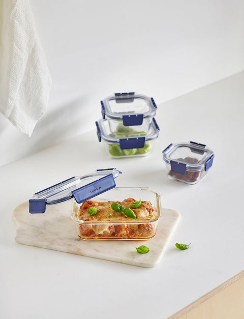 Top Class Glass with Tritan Lid Rectangular - 2L