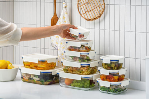 Clear Glass White Square Container