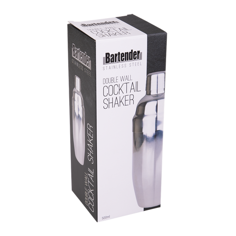 Stainless Steel Double Wall Cocktail Shaker 500ml