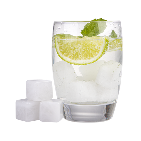 White Jade Gin Stones Set 6 W/Bag