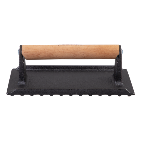Cast Iron Rectangle Grill Press 20.5cm x 10.5cm