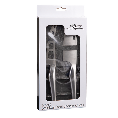 Stainless Steel Cheese Knives W/ Satin Finish Set 2