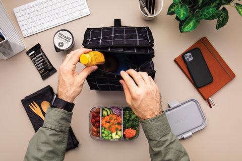 Freezable Lunch Bag - Grid