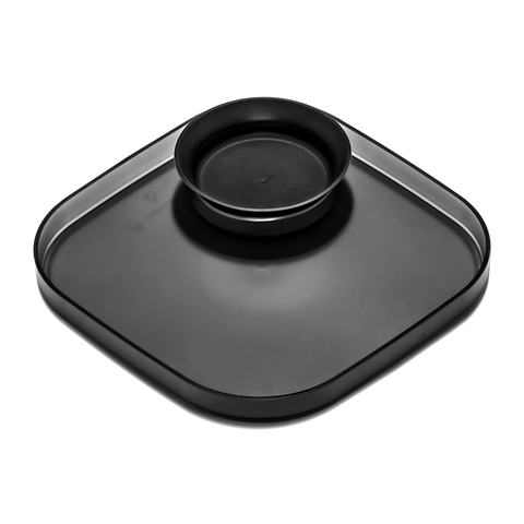 Dinner Plate With Bowl 24 X 24cm - CARBON BLACK