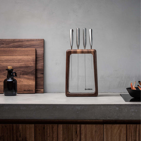 Hashira 5Pc Knife Block - Walnut