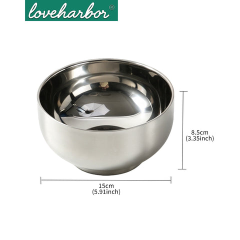 Loveharbor Double-Layer Stainless Steel Bowl