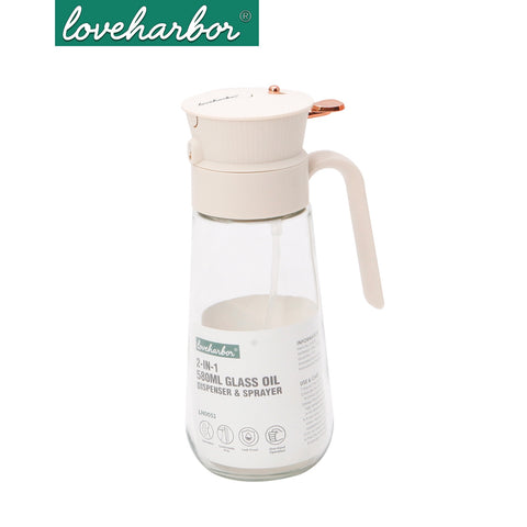 Loveharbor 2-In-1 Glass Oil Dispenser & Sprayer