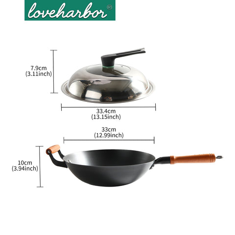 Loveharbor Cast Iron Wok