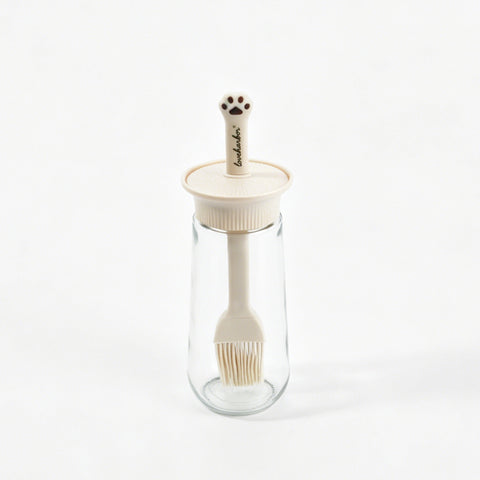 Loveharbor Glass Paw-Shaped Brush Oil Bottle