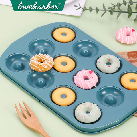 Loveharbor Green Earth Non-Stick Mini Donut Pan