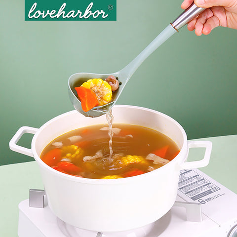 Loveharbor Premium Silicone Soup Ladle