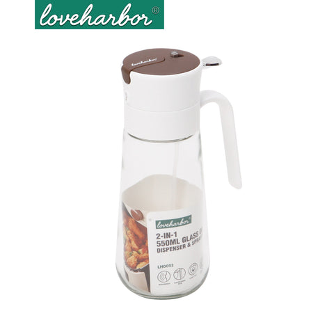 Loveharbor 2-In-1 Glass Oil Dispenser & Sprayer