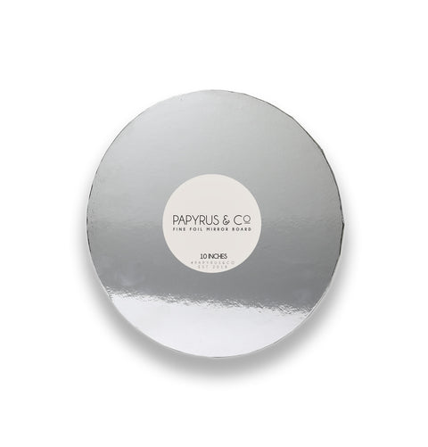 Silver Mirror Masonite Cake Board - 10" Round