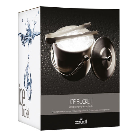 Ice Bucket with Lid & Tongs Stainless Steel
